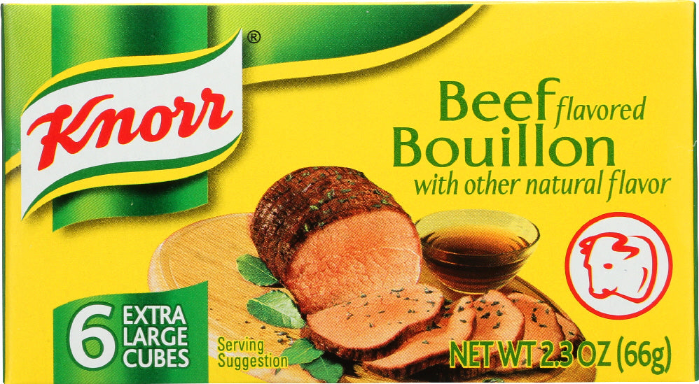 KNORR: Beef Flavored Bouillon 6 Extra Large Cubes, 2.3 oz