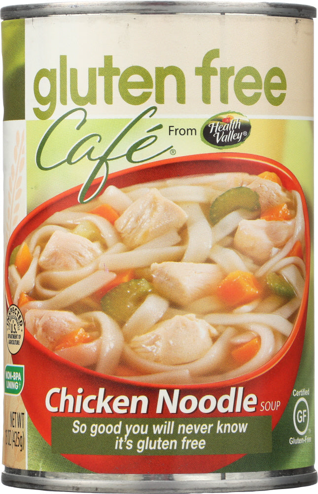 HEALTH VALLEY: Gluten Free Cafe, Chicken Noodle Soup, 15 oz (425 g)