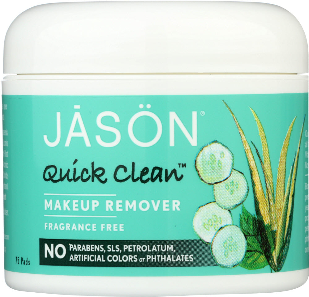 JASON: Quick Clean Makeup Remover Fragrance Free, 75 pads