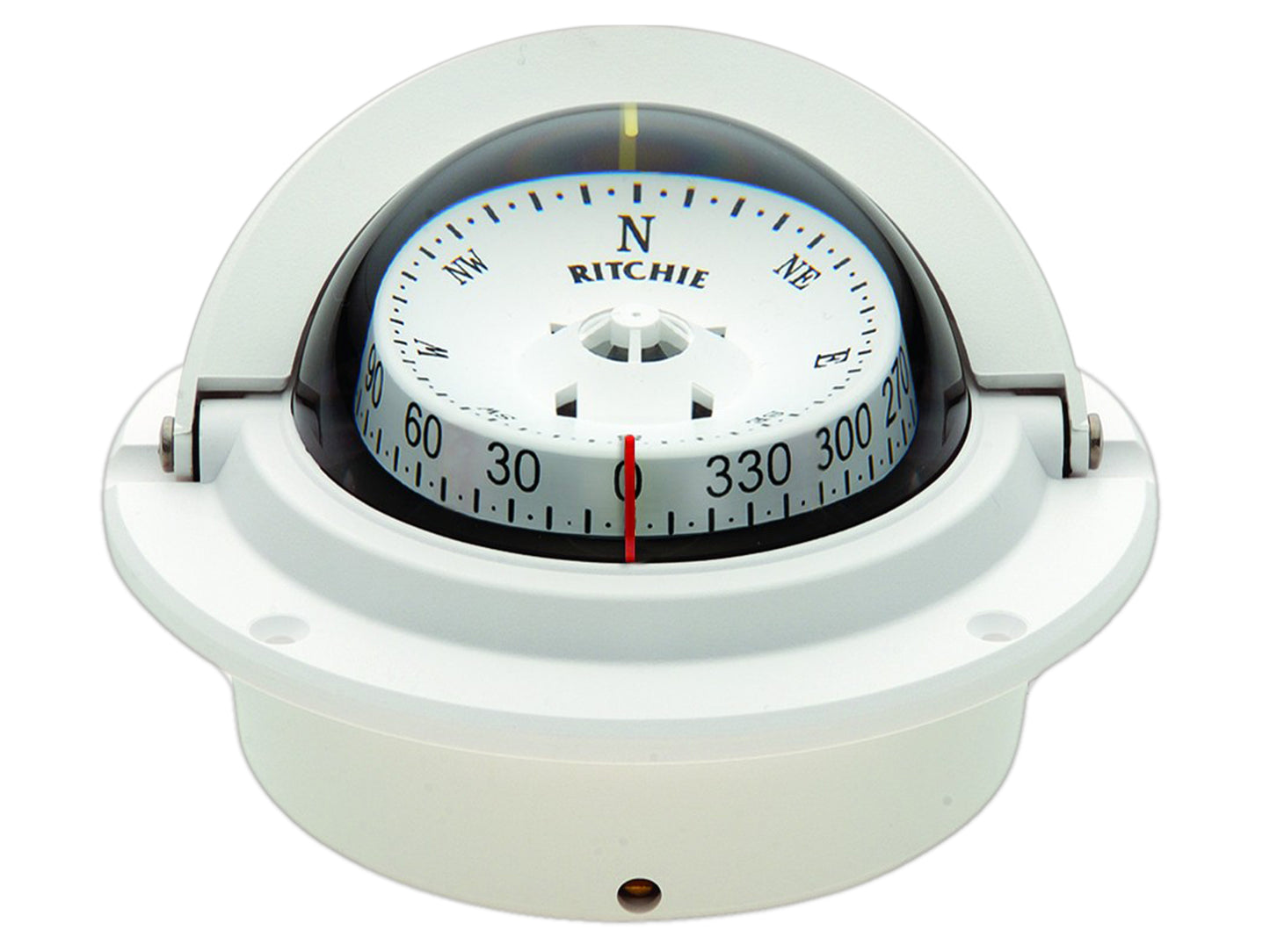 Ritchie White Voyager Flush Mount Marine Power Boat Compass