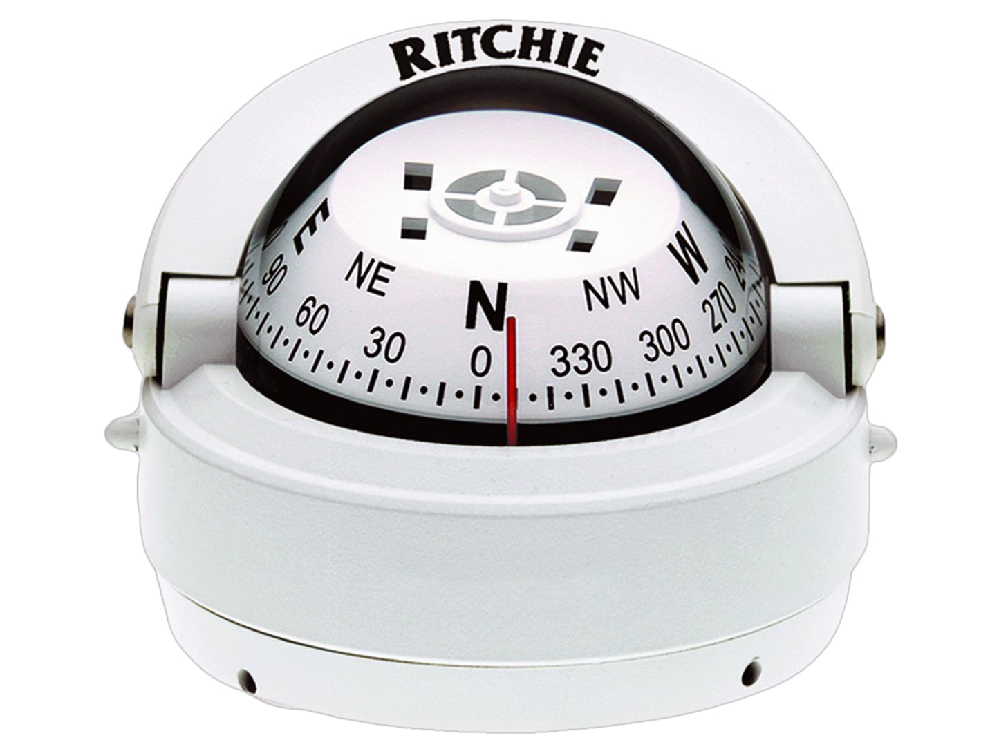 Marine Explorer Compass White Surface Mount for Boat & Rv - Ritchie S-53w