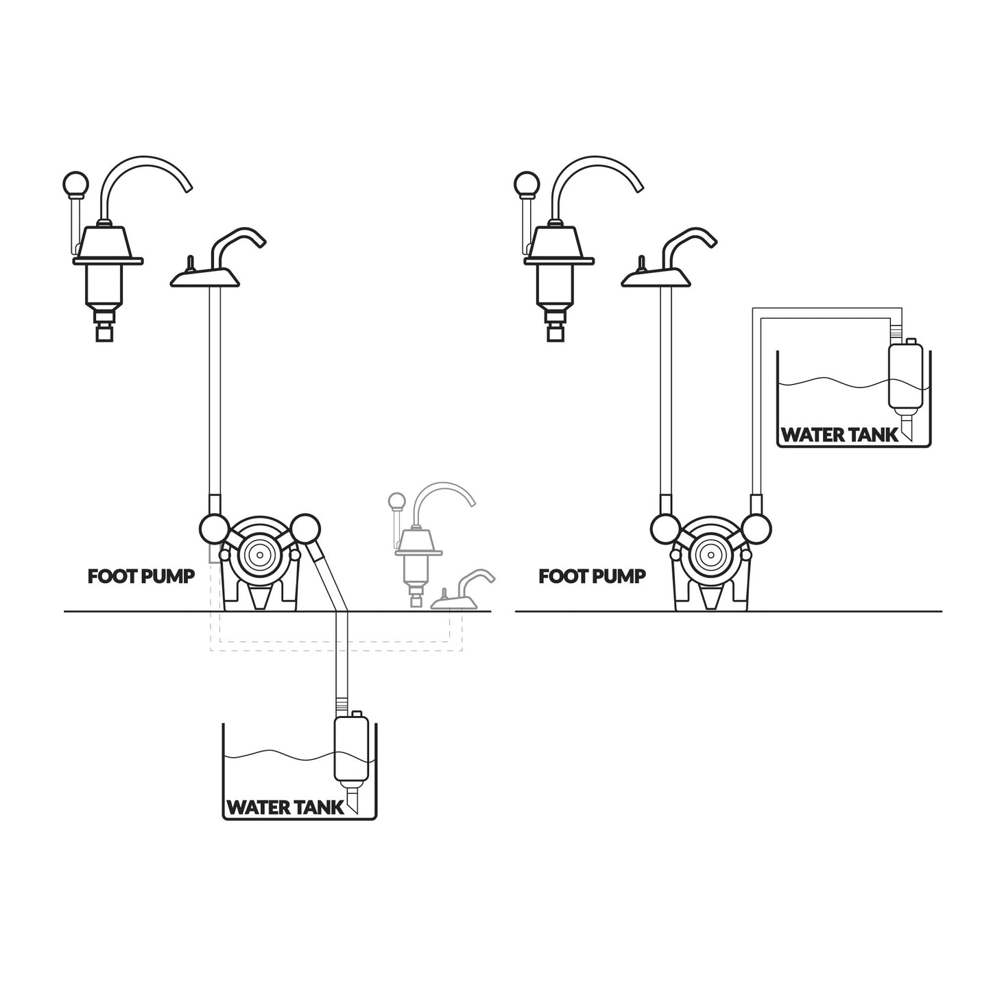 Self-Priming Diaphragm Foot Galley Pump
