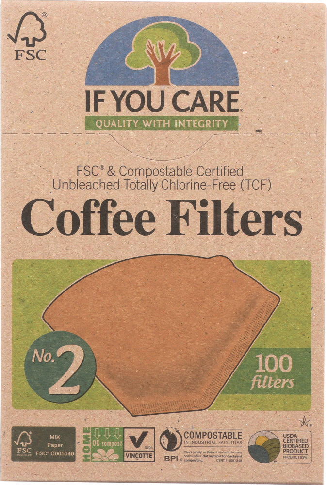 IF YOU CARE: Coffee Filters No. 2 Size, 100 Filters