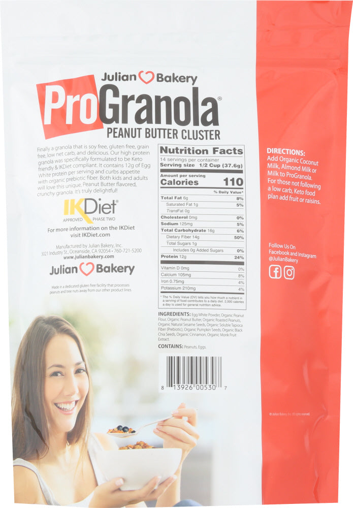 JULIAN BAKERY: Peanut Butter Cluster Granola, 1.16 lb