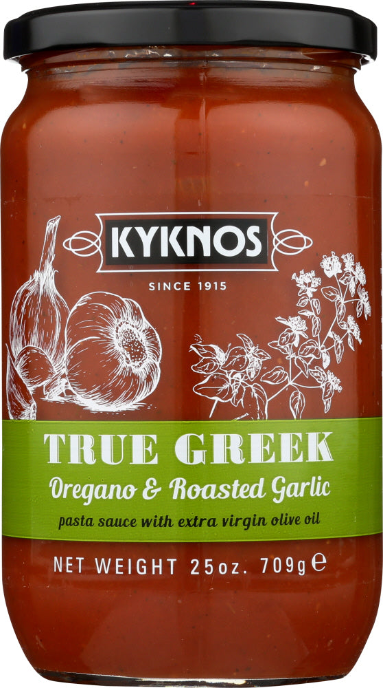KYKNOS: True Greek Pasta Sauce Oregano and Roasted Garlic, 25 oz
