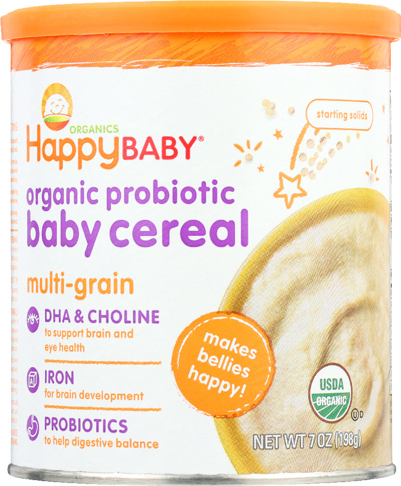 HAPPY BABY: Cereal Multigrain Organic, 7 oz