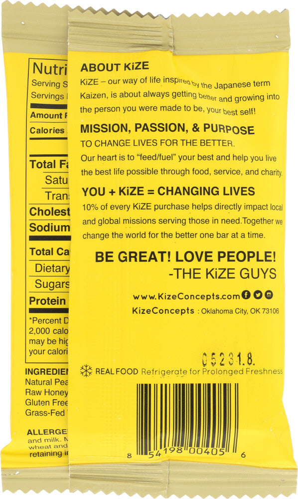 KIZE: Peanut Butter Bar, 45 gm