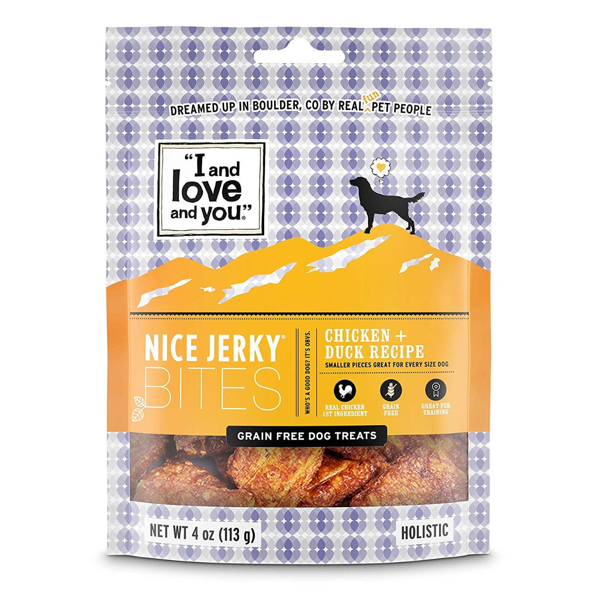 I&LOVE&YOU: Dog Treat Nice Jerky Chicken and Duck, 4 oz