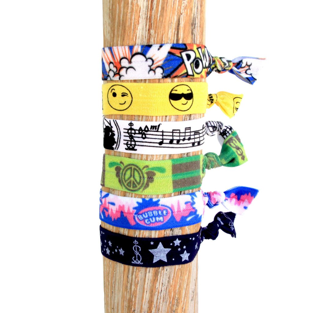 Pop Culture Print Hair Bracelets