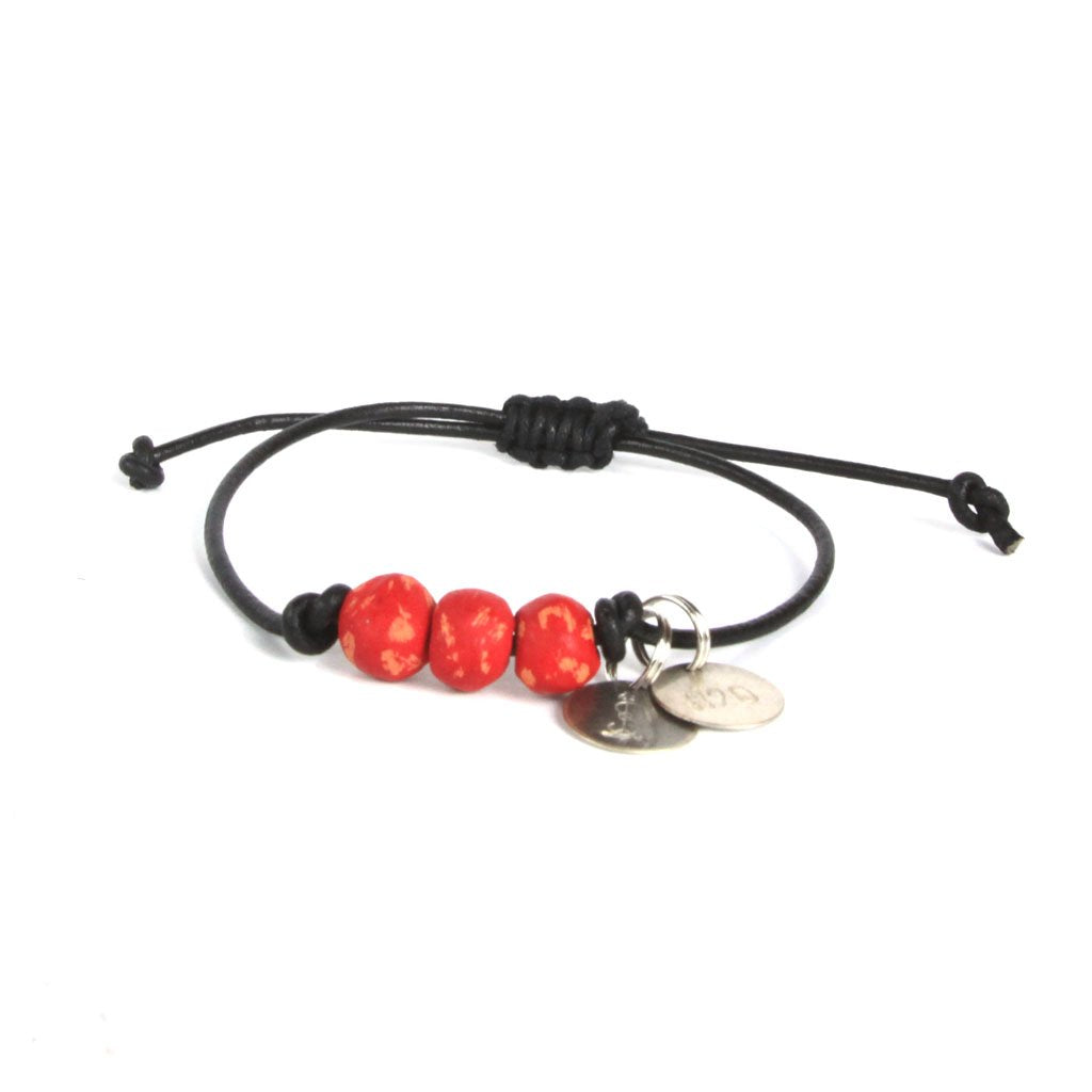 Rouge Red Pipeline Beaded Bracelet