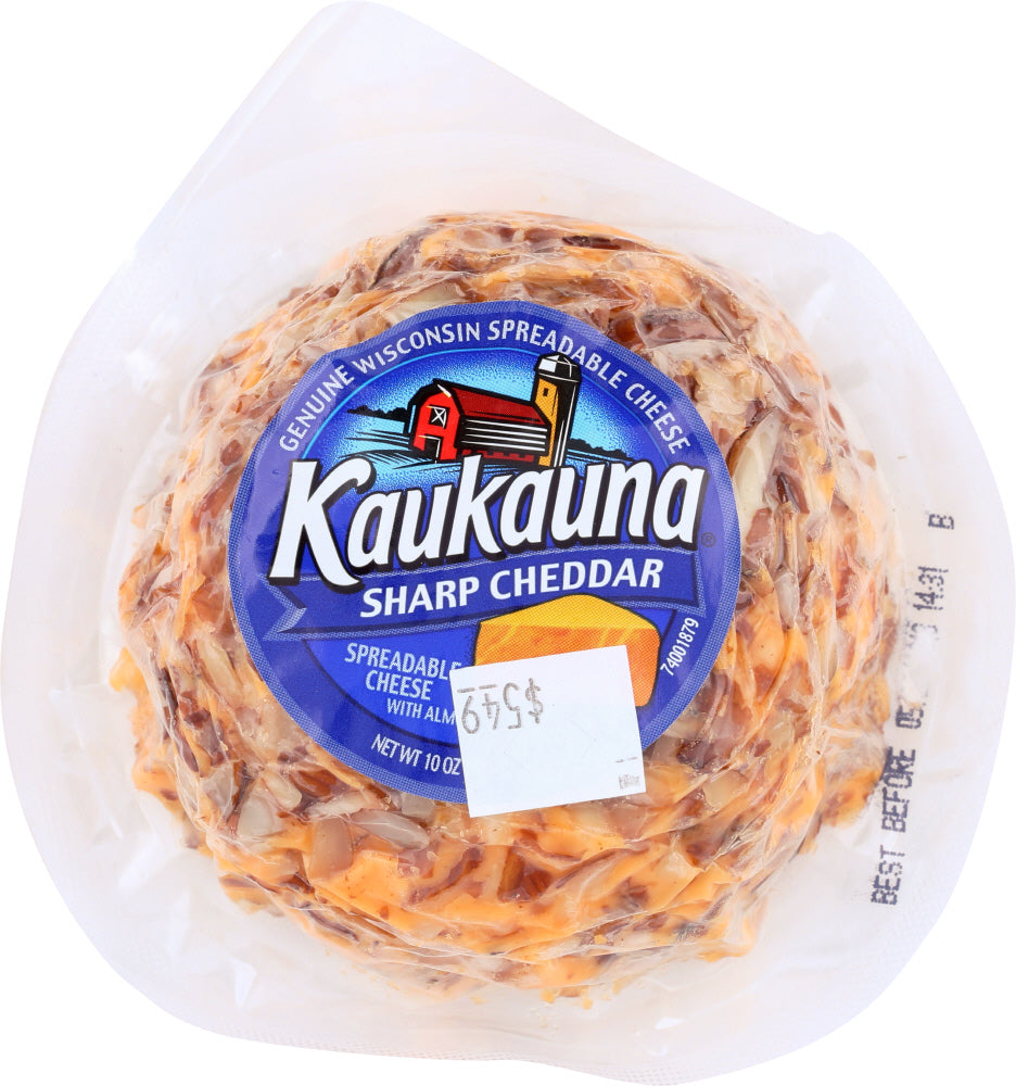 KAUKAUNA: Sharp Cheddar Spreadable Cheeseball, 10 oz