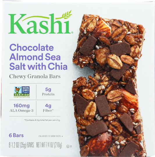 KASHI: Chewy Granola Bars Chocolate Almond & Sea Salt with Chia, 7.4 oz