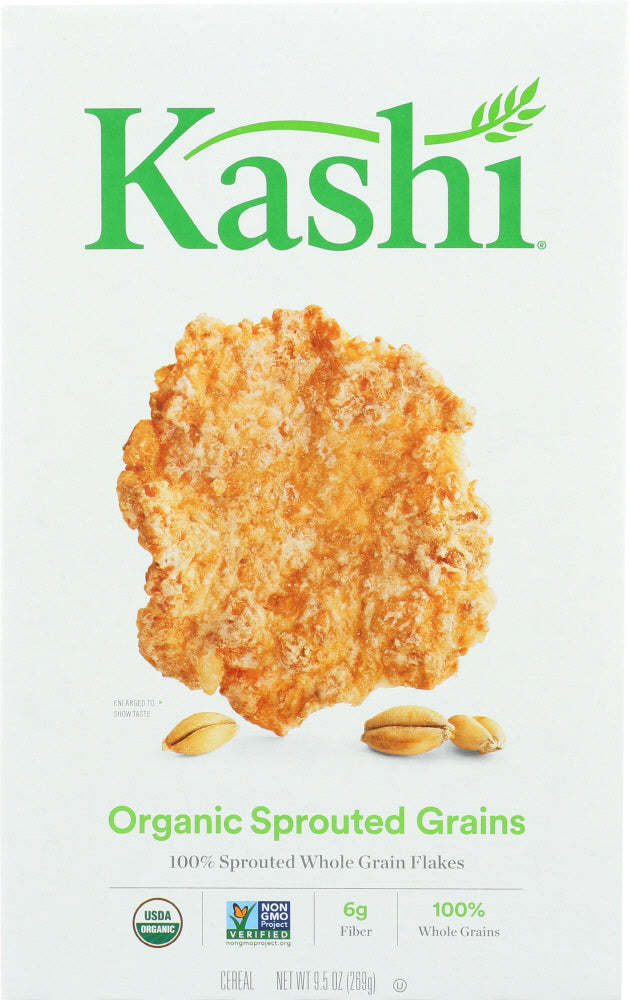 KASHI: Cereal Sprouted Grains, 100% Sprouted Whole Grain Flakes, 9.5 oz
