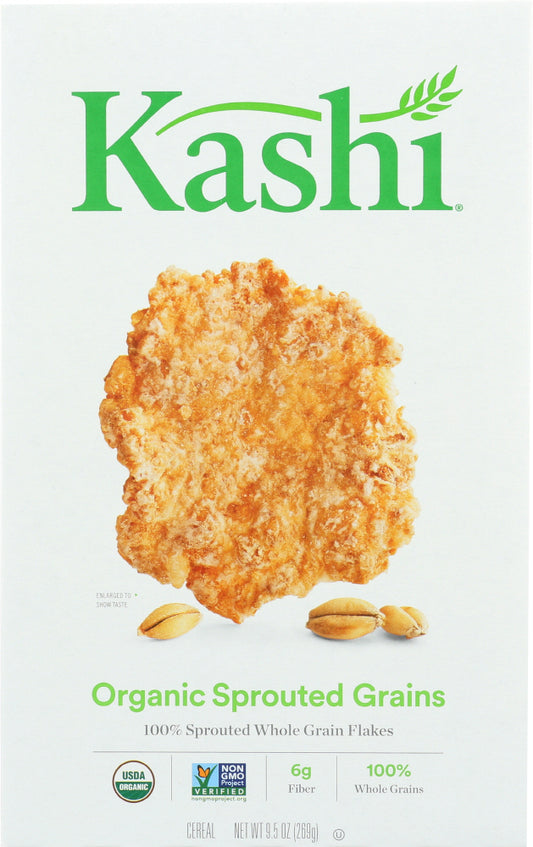 KASHI: Cereal Sprouted Grains, 100% Sprouted Whole Grain Flakes, 9.5 oz