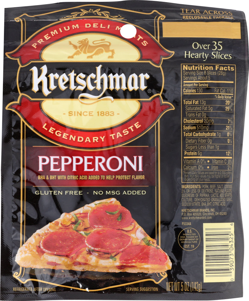 KRETSCHMAR: Pepperoni Pillow Pack 5 Oz