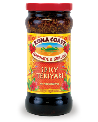KONA COAST: Sauce Teriyaki Spicy, 14 oz