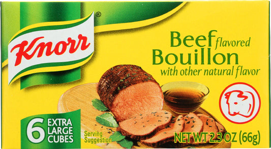 KNORR: Beef Flavored Bouillon 6 Extra Large Cubes, 2.3 oz