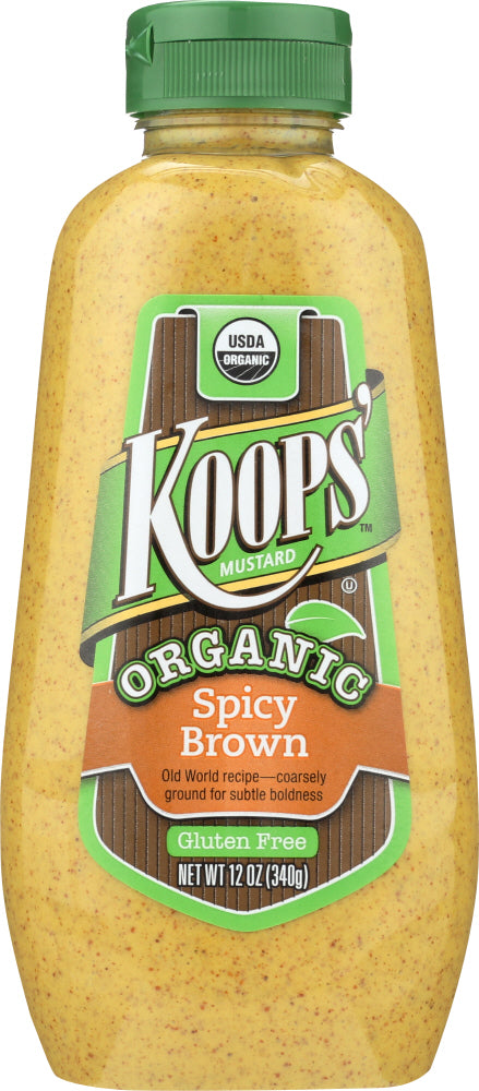 KOOPS: Organic Spicy Brown Mustard, 12 oz