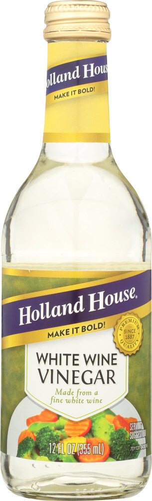 HOLLAND HOUSE: White Wine Vinegar, 12 oz