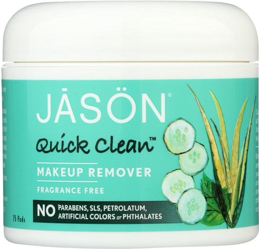 JASON: Quick Clean Makeup Remover Fragrance Free, 75 pads