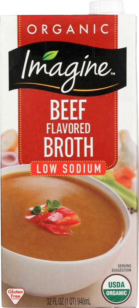 IMAGINE: Organic Low Sodium Beef Flavored Broth, 32 Oz