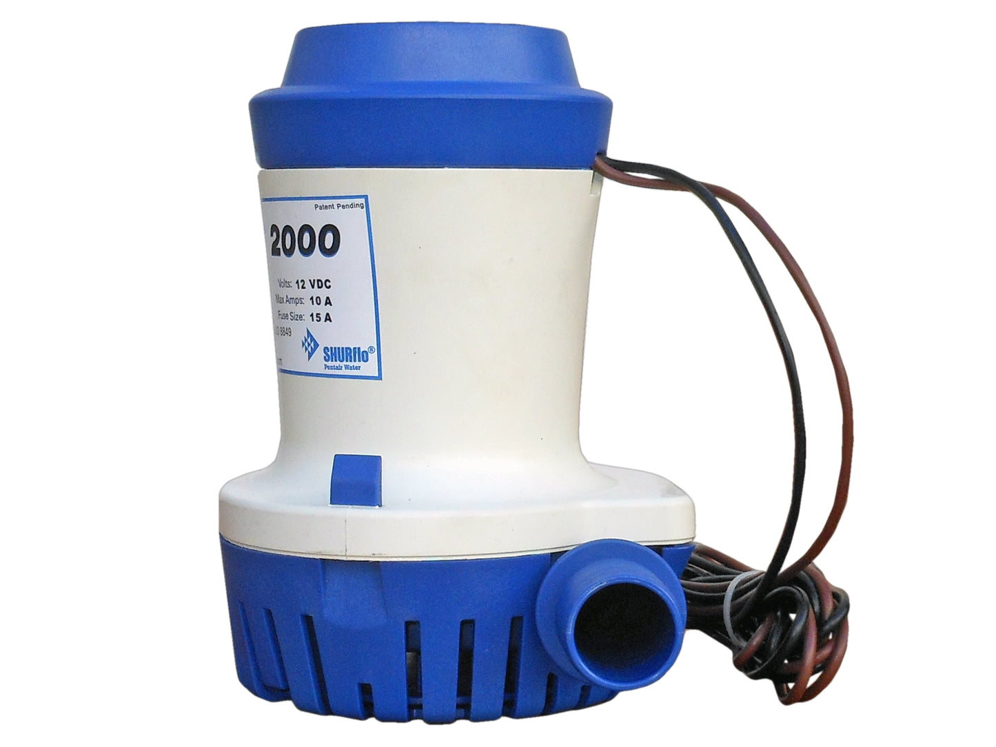 Shurflo 12V Electric Bilge Pump 2000 GPH for Boat/RV - (358-010-00)