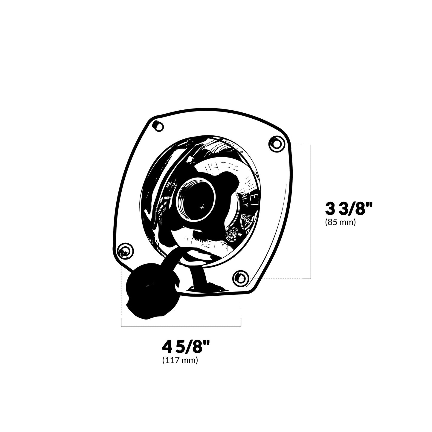 Pressure Reducing City Water Entry Wall Mount, Chrome (183-020-14)