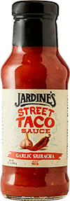 JARDINES: Garlic Sriracha Street Taco Sauce, 10.5 fo