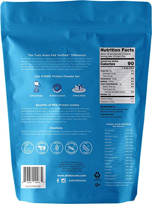 ICONIC: Protein Powder Vanilla Bean, 1 lb