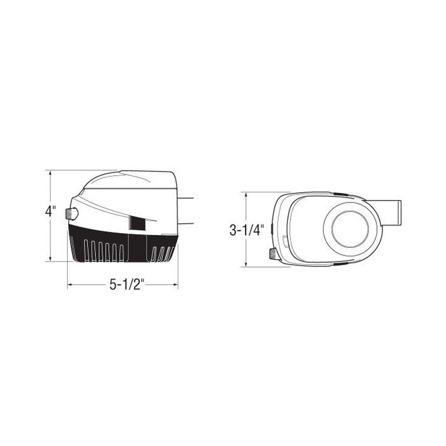 Sahara S500 GPH Automatic Bilge Pump, 12V (4505-1)