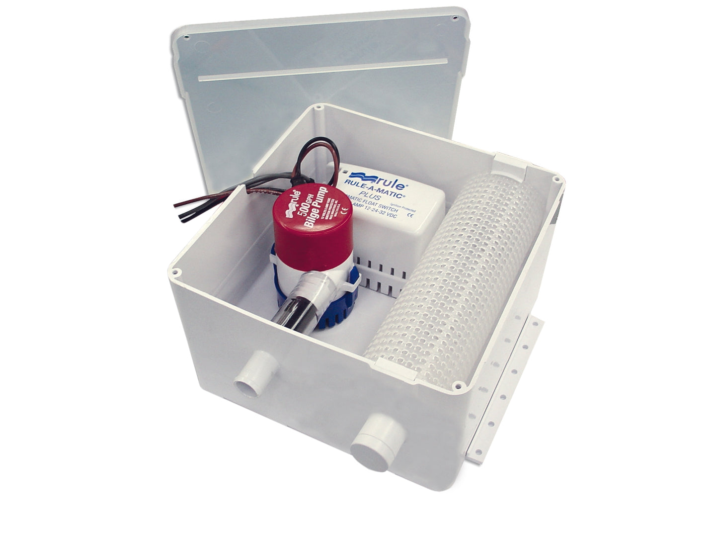 Marine Sump System 500 Gph 12v - Rule - Shower Drain System for Boats. 97a