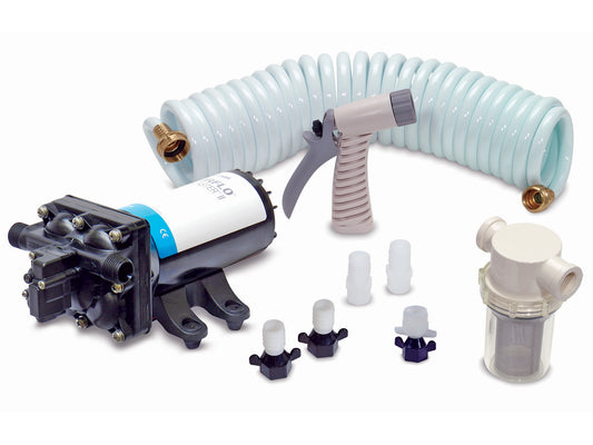 Electric Deck Prowashdown Pump Kit Deluxe for Boat & Rv - 4.0 Gpm Pump - Shurflo