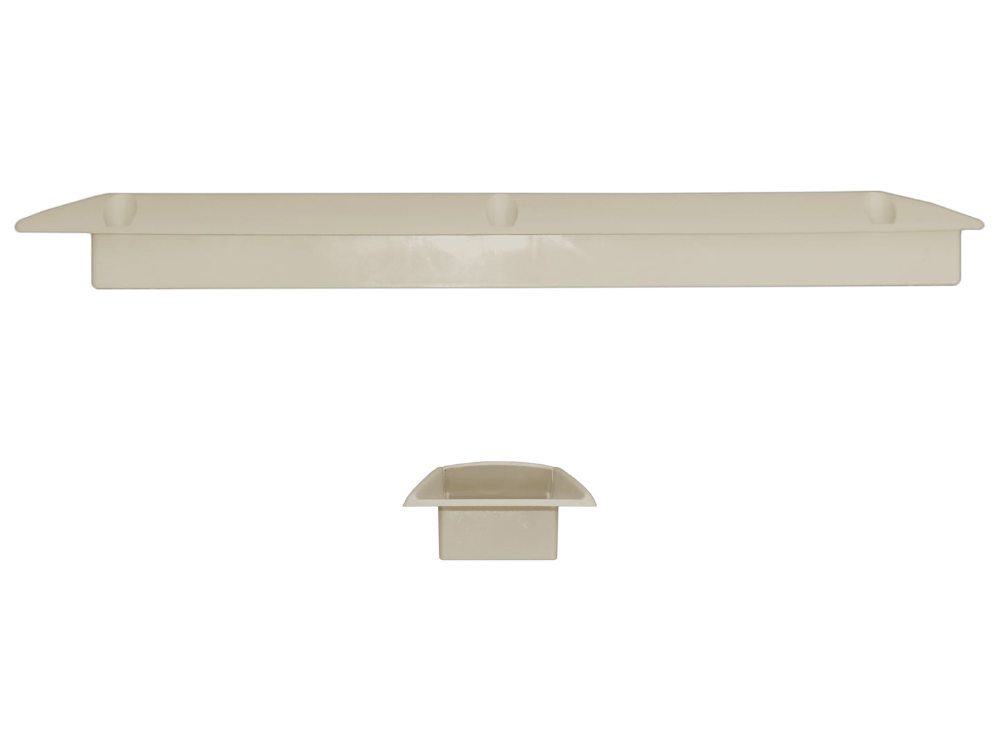 louvered vent Off white 2 1/4"x16" (no sharp edges). For use with collector