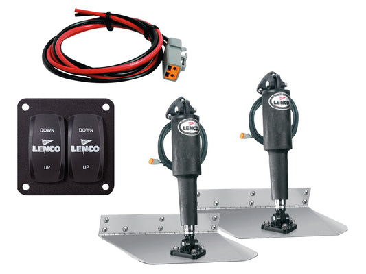 Lenco 09x12" Complete Standard Mount Trim Tab Kit, Switch Included