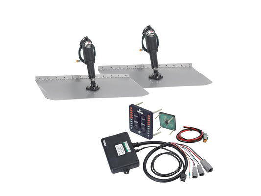 Lenco 12" x 12" Standard Trim Tab Kit with LED Indicator Switch Kit 12V