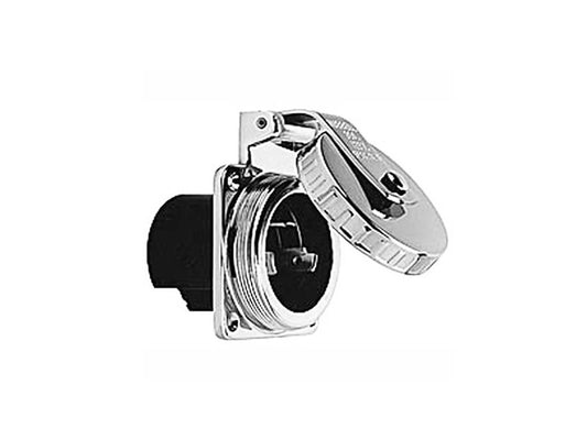Hubbell 50 Amp 125V Stainless Steel Round Shore Power Inlet