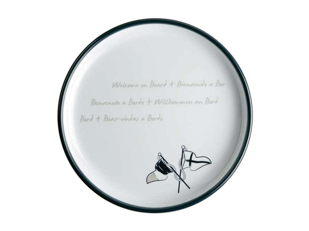 Melamine Non-Slip Dessert Plate, Welcome on Board (Set of 6)