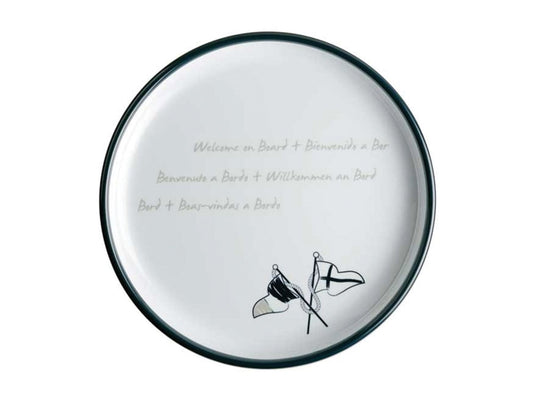 Melamine Non-Slip Dessert Plate, Welcome on Board (Set of 6)