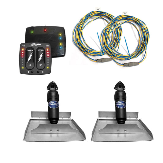 Bennett Complete Kit BOLT Electric Trim Tab (BOLT1212) w/ Indication Control (BCI8000), 12" x 12"