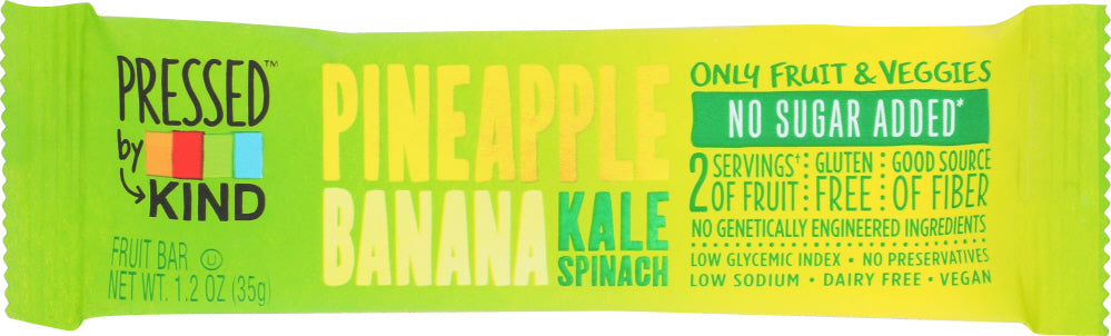 KIND: Pineapple Banana Kale Spinach Pressed Bar, 1.2 oz