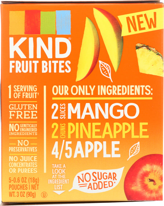KIND: Fruit Bites Mango Pineapple Apple, 1 bx