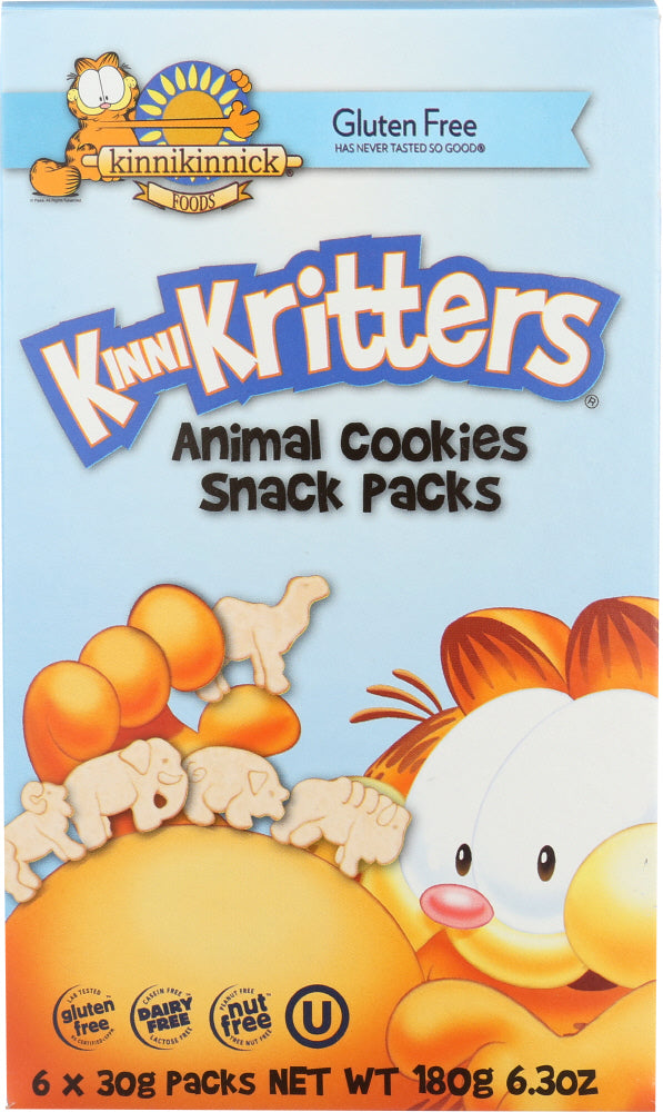 KINNIKINNICK: Animal Cookies Kinnikritters Snack Packs, 6.3 oz