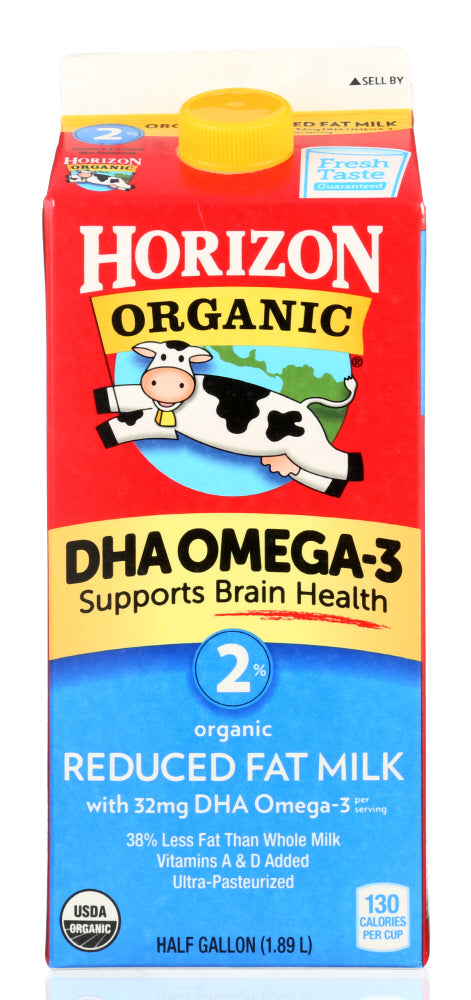 HORIZON: Organic 2% Reduced Fat Milk with DHA-Omega 3, 64 oz