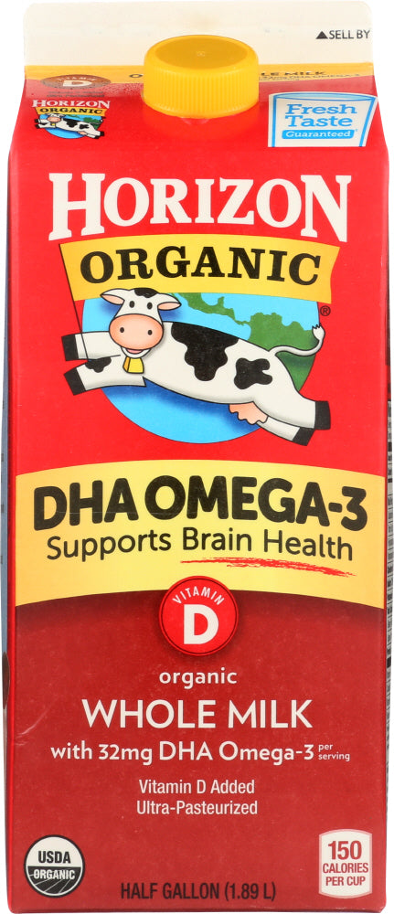 HORIZON: Organic Whole Milk with DHA Omega-3, 64 oz