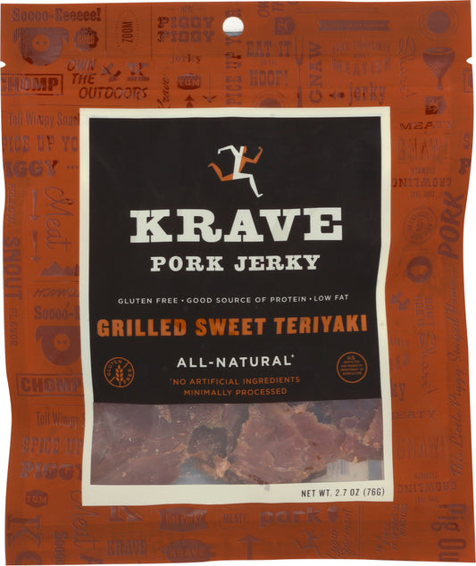 KRAVE: Pork Jerky Grilled Sweet Teriyaki 2.7 Oz