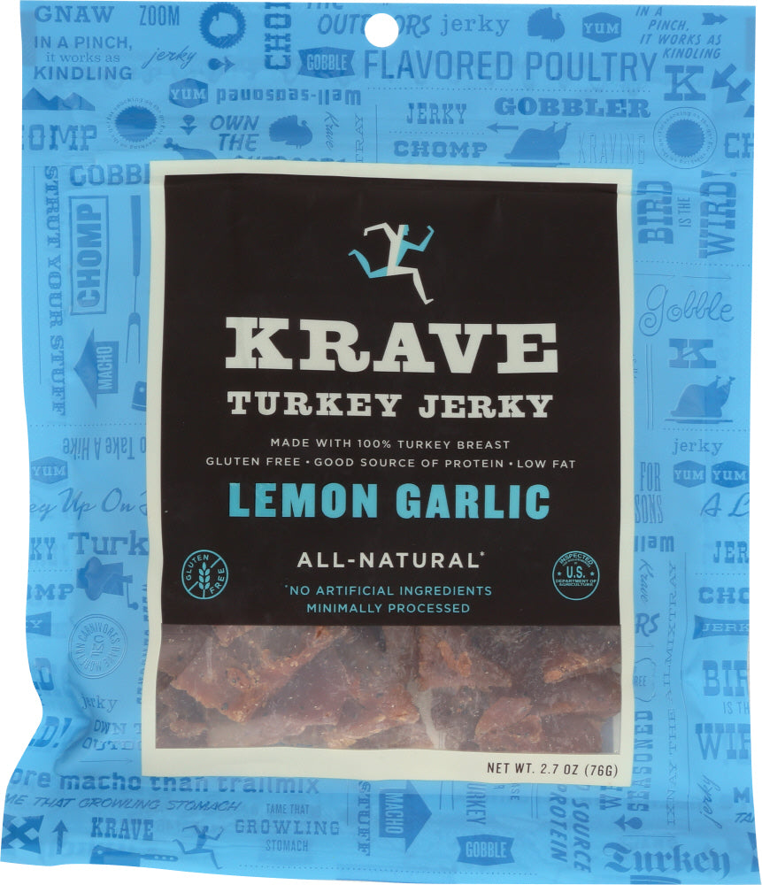 KRAVE: Turkey Jerky Lemon Garlic 2.7 Oz