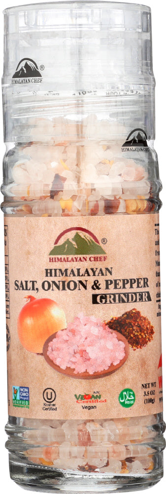 HIMALAYAN CHEF: Grinder Salt Himalayan Pepper Re, 3.53 oz