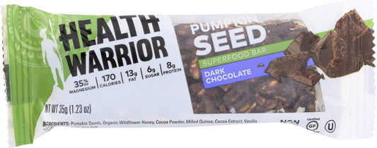 HEALTH WARRIOR: Pumpkin Seed Dark Chocolate, 1.23 oz