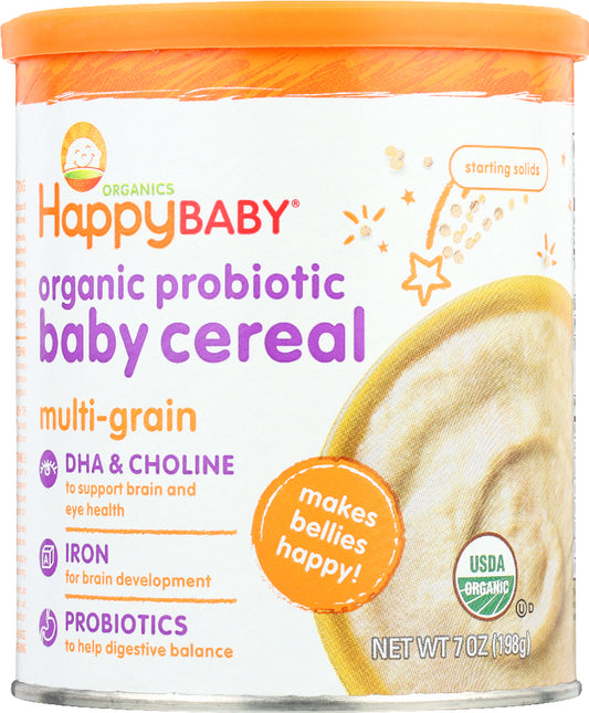 HAPPY BABY: Cereal Multigrain Organic, 7 oz
