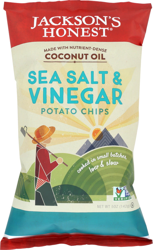 JACKSON'S HONEST: Sea Salt & Vinegar Potato Chips, 5 Oz